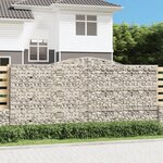 vidaXL Paniers à gabions arqués 8 Pièces 400x50x180/200 cm Fer galvanisé