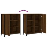 vidaXL Buffet chêne marron 70x30x80 cm bois d'ingénierie