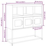 vidaXL Buffet anthracite 100 5x39x107 cm acier laminé à froid