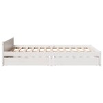 vidaXL Cadre de lit sans matelas blanc 120x200 cm bois de pin massif