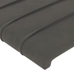 vidaXL Tête de lit à LED Gris foncé 163x16x118/128 cm Velours