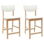 vidaXL Chaises de salle à manger 2 Pièces Naturel 48 x 49 x 95 cm