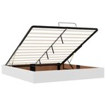 vidaXL Cadre de lit ottoman sans matelas blanc 160x200 cm similicuir