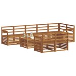 vidaXL Ensemble de canapés d'extérieur 9 pc Naturel Polyester