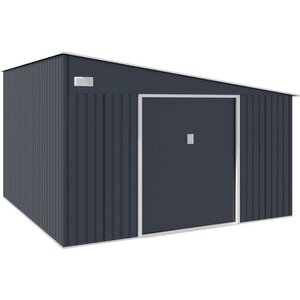 Abri de jardin acier 11,01  m2. avec kit d'ancrage inclus