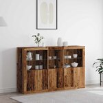 vidaXL Buffet Bois ancien 162 x 37 x 100 cm Bois d'ingénierie