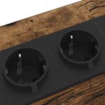 vidaXL Cabinet de chevet Chêne fumé 42 x 41 x 61 cm Bois d'ingénierie