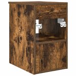 vidaXL Meuble de Salle de Bain In-between Chêne fumé 30 x 35 x 50 cm