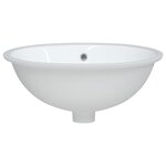 vidaXL Évier de salle de bain blanc 49x40 5x21 cm ovale céramique
