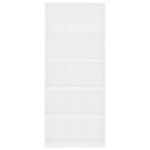 vidaXL Bibliothèque à 5 niveaux Blanc 80x30x189 cm Bois d'ingénierie