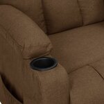 vidaXL Fauteuil inclinable Marron Tissu