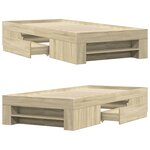 vidaXL Cadre de lit sans matelas chêne sonoma 100x200 cm