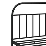 vidaXL Cadre de lit métal sans matelas avec tête de lit noir 193x203cm