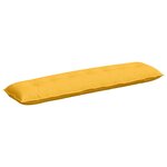 vidaXL Coussin de Dos Jaune clair 200 x 50 cm Tissu en velours côtelé