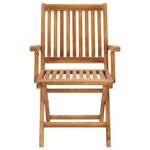 vidaXL Chaises de jardin lot de 2 et coussins anthracite Bois de teck