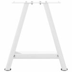 vidaXL Pieds de table basse en forme de A  2 pièces  blanc  38 x (42-43) cm  acier
