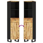 vidaXL Armoire de salle de bain 38x33x160 cm bois massif de manguier