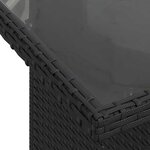 vidaXL Salon de jardin 9 Pièces avec coussins noir résine tressée