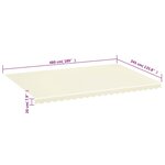 vidaXL Tissu de remplacement pour auvent Crème 5x3 5 m