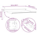vidaXL Auvent rétractable électrique Crème 2 5 x 2 m