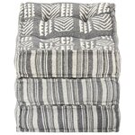 vidaXL Pouf modulaire Gris rayé Tissu