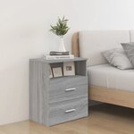 vidaXL Tables de chevet 2 Pièces Sonoma gris 50x32x60 cm