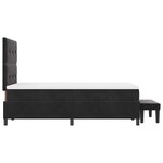 vidaXL Lit à ressorts avec matelas Noir 120 x 190 cm Velours