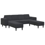 Ensemble de Canapés 3 Pièces Noir Velours