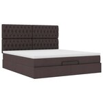 VidaXL Cadre de lit ottoman avec matelas marron foncé 160x200 cm tissu