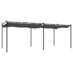 vidaXL Pergola avec toit rétractable anthracite 589x292x230 cm