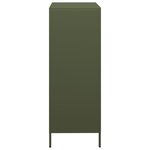 vidaXL Buffet haut vert olive 68x39x103 5 cm acier
