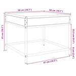vidaXL Table basse avec LED Infinity chêne marron 50x50x41 cm