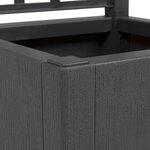 vidaXL Pot de jardin gris foncé avec treillis - 36x36x140 cm