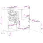 vidaXL Buffet Marron 80 x 33 5 x 75 cm Bois de mangue massif