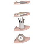 vidaXL Étagère Flottante d'Angle 4 pc Rose 18 x 18 x 2 cm