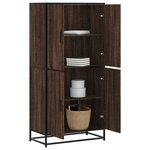 vidaXL Buffet haut chêne marron 68x35x139 cm bois d'ingénierie