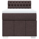 vidaXL Sommier à lattes de lit avec matelas Marron foncé 80x200 cm