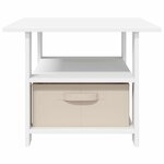 vidaXL Table basse avec tiroir Blanc 77 x 55 x 42 cm Bois d'ingénierie