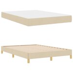 vidaXL Lit à ressorts avec matelas Crème 160 x 200 cm tissu