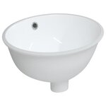 vidaXL Évier de salle de bain blanc 33x29x16 5 cm ovale céramique
