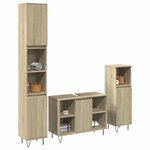 vidaXL Ensemble de meubles de salle de bain 3 Pièces chêne sonoma