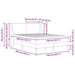 vidaXL Cadre de lit avec matelas avec tête de lit Polyester