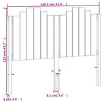 vidaXL Tête de lit cire marron 135 cm bois massif de pin