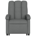 vidaXL Fauteuil inclinable Gris foncé Tissu