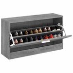 vidaXL Banc à chaussures Sonoma gris 80x24x45 cm Bois d'ingénierie