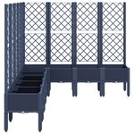 vidaXL Jardinière avec treillis bleu gris 200x160x142 cm PP
