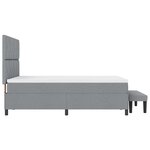 vidaXL Lit à ressorts avec matelas Gris clair 140 x 200 cm tissu