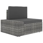 vidaXL Salon de jardin 5 Pièces Résine tressée Gris