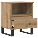 vidaXL Table de chevet chêne artisanal 40x35x50 cm bois d’ingénierie