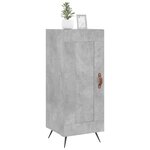 vidaXL Buffet Gris béton 34 5x34x90 cm Bois d'ingénierie